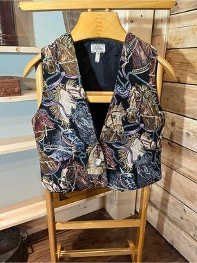 Vintage Ash Creek Horse Tapestry Vest